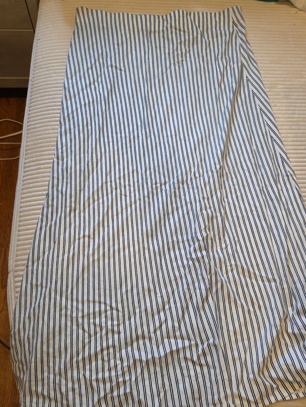 a new day Blue and White Pinstripe Maxi Skirt